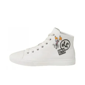 HERMES Illico Non slip Lightweight High Top Skateboard Shoes Men's White