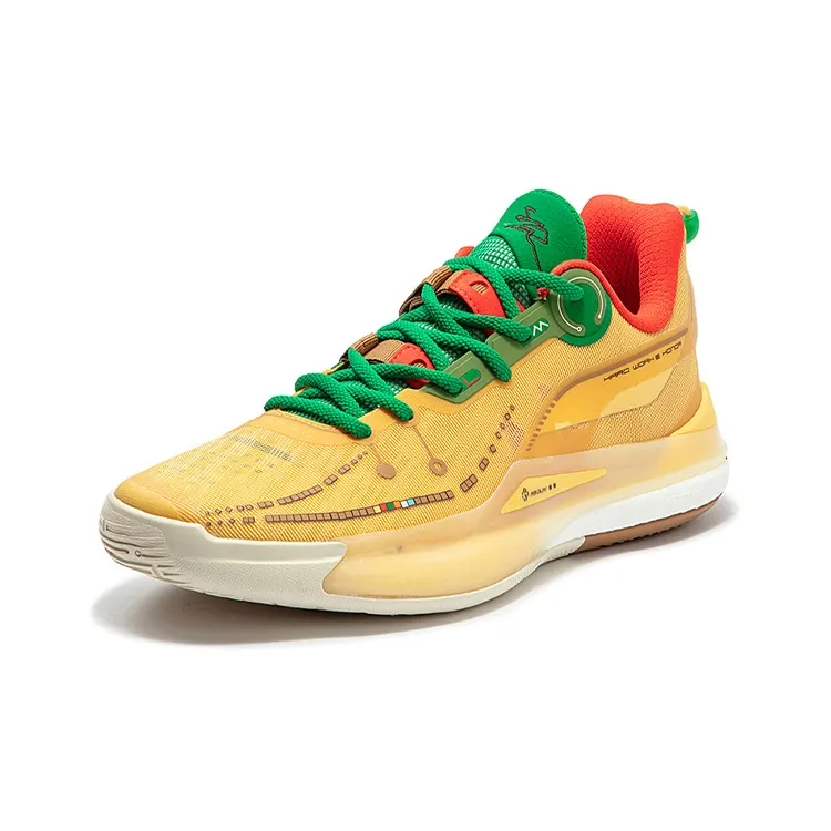 361° DVD2 Adventurer Cushioning Anti Slip And Wear Resistant Low Top Basketball Shoes Men's Cheese Yellow-1