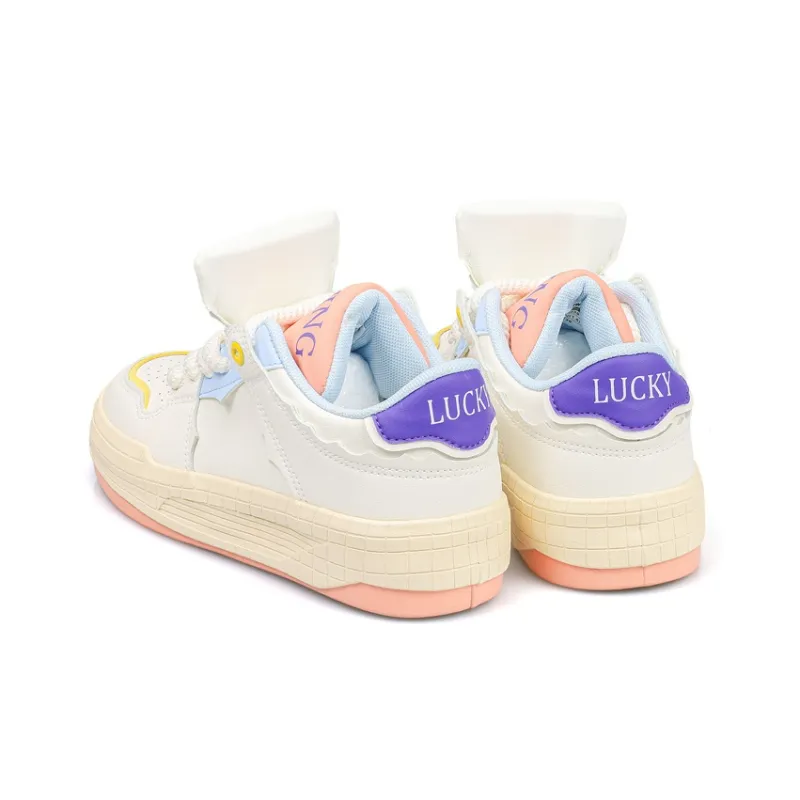 B10CROWN Anti Slip Wear Resistant Low Top Skateboard Shoes Women's Beige-3