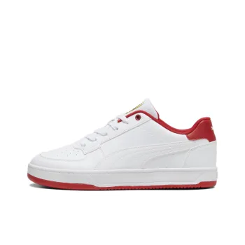 PUMA Scuderia Ferrari Caven 2.0 Slip Resistant Low Top Skateboard Shoes Unisex White Red