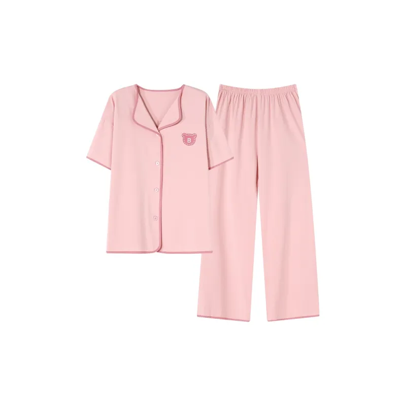 JinShaLa Pajama Set Women's Pink-0
