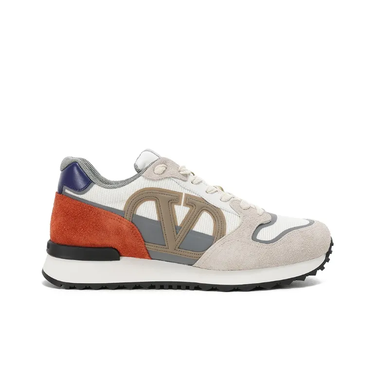 Valentino Vlogo PACE Mid Top Casual Shoes Men's White Light Gray-1