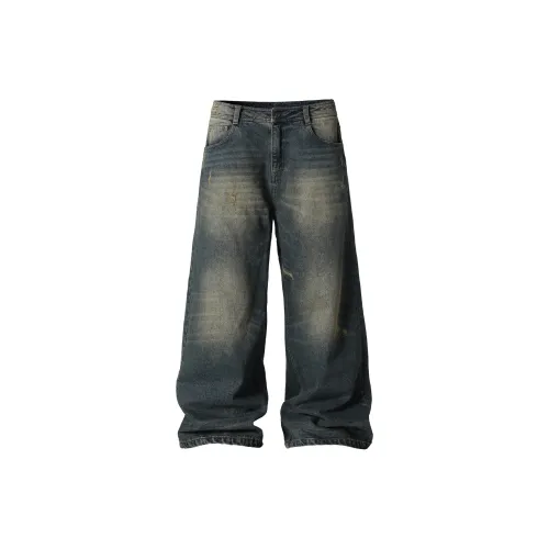 JHYQ Jeans For Spring And Fall Unisex Blue