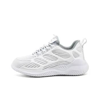 Binary Cushioning, Abrasion Resistant, Lightweight, And Breathable Low Top Running Shoes Women's White Gray