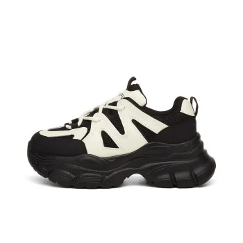 KEKAFU Slip-Resistant Height Increasing Low-Top Chunky Sneakers Women's