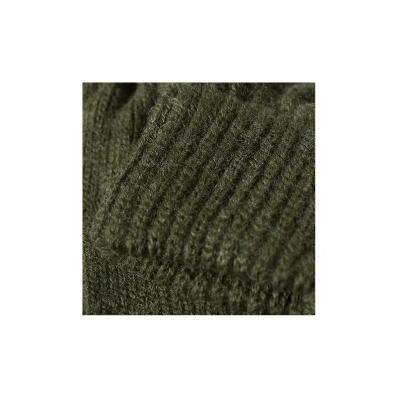 BARBOUR Wool Acrylic Knit Scarves Men's Dark Green-2