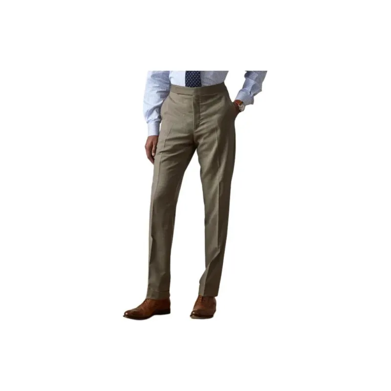 Polo Ralph Lauren Kent Hand-Tailored Sharkskin Suit Business Suits Men's Brown-3
