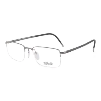 SILHOUETTE High Tech Titanium Browline Eyeglass Frames Men's Gray