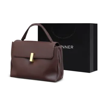 C°BANNER Split Cow Leather With Synthetic Leather Crossbody Handbag Regular Women's Chocolate