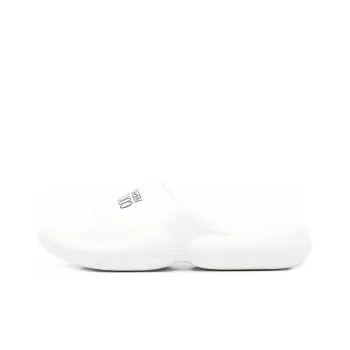 VERSACE JEANS Rubber Sole Slide Slippers Men's White