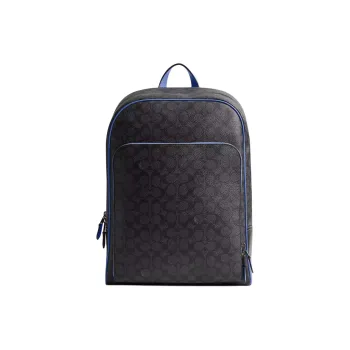 COACH Gotham Canvas Backpack Large Size Men's Charcoal & Blueberry