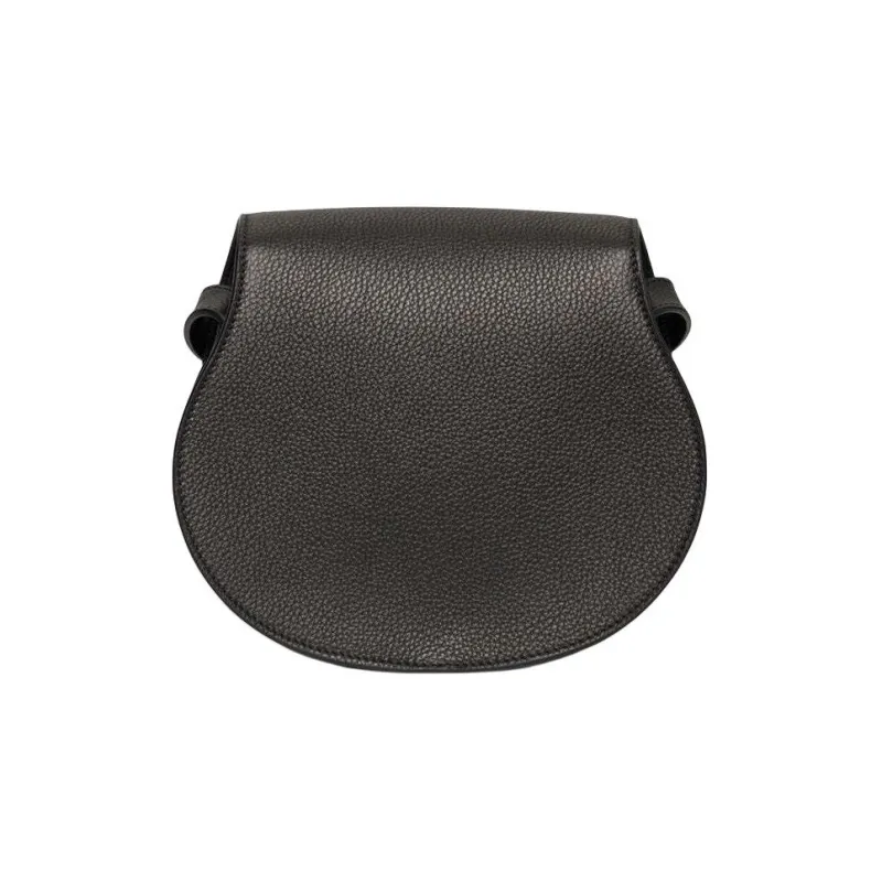 Chloe Marcie Grained Calfskin Crossbody Bag Shoulder Bag Small Size Women's Black-2