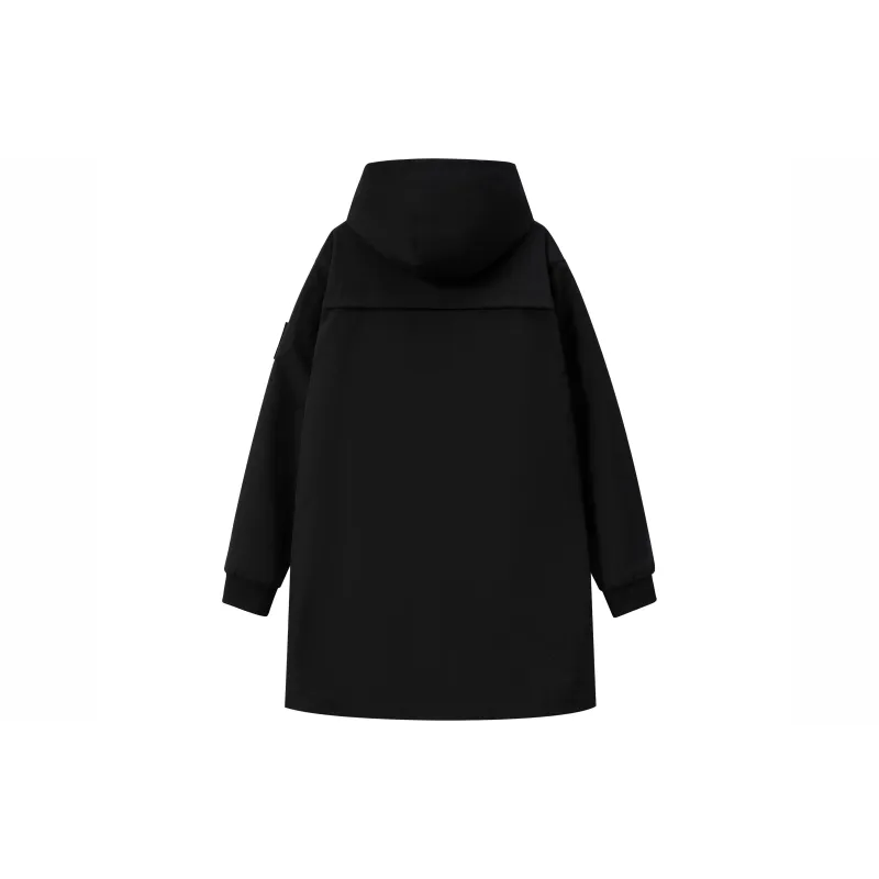A.X.S.K Trench Coat Unisex Black-1
