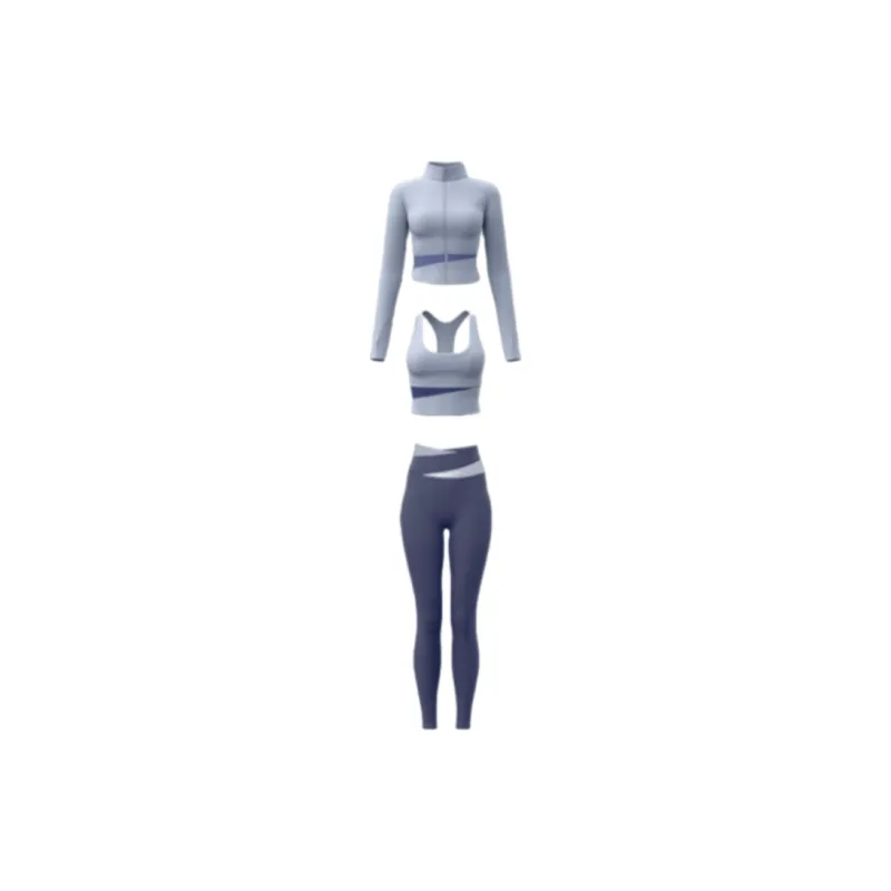 SINGLELADY Yoga Sets Unisex Black Purple Blue White-1