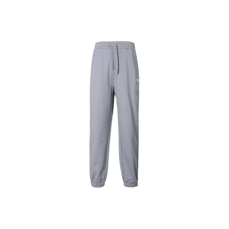 FILA Valentine's Day Collection Knitted Sweatpants Men Cyan Brick Gray-1