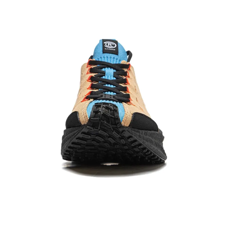 LiNing Cushioning Wear Resistant Low Top Sports Casual Shoes Unisex Brown Blue-4