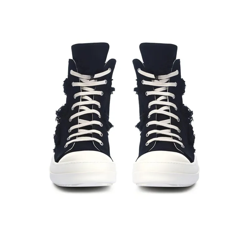 Rick Owens DRKSHDW Strobe High Top Stylish Skateboarding Shoes Men's Black-2