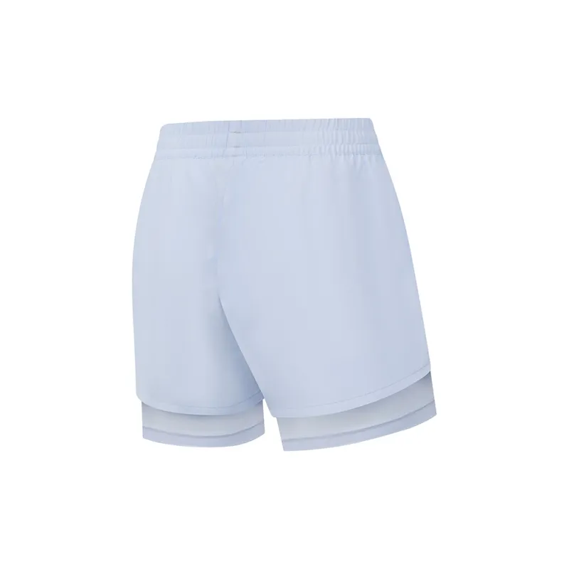 QIAODAN Casual Shorts Women's Lightweight Transparent Blue-1