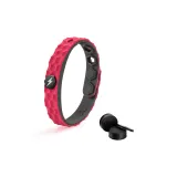 Diamond Pink Wristband with Lightning Black Buckle (Black Aluminum Box Packaging)
