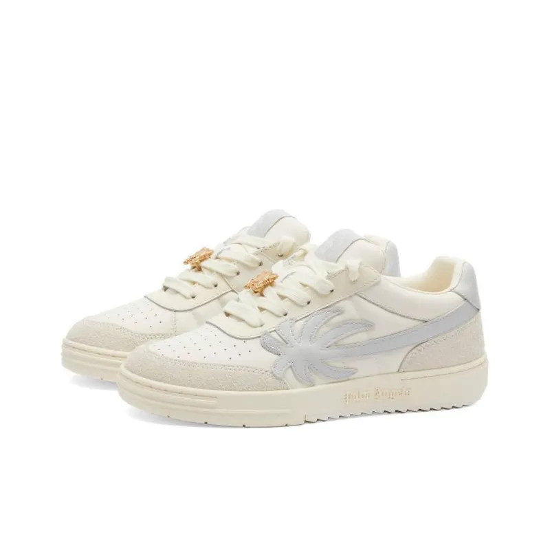 PALM ANGELS Low Top Skateboard Shoes Men's Beige Blue-3