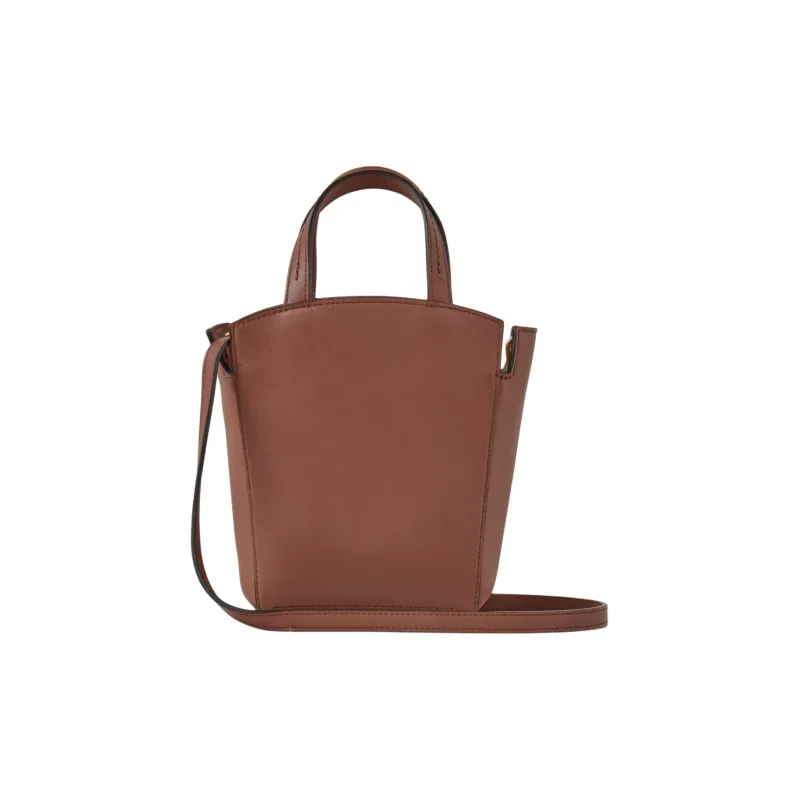 Mulberry Leather Tote Bag, Shopping Bag, Shoulder Bag, Crossbody Bag, Handbag Mini Women's Bright Umber-2