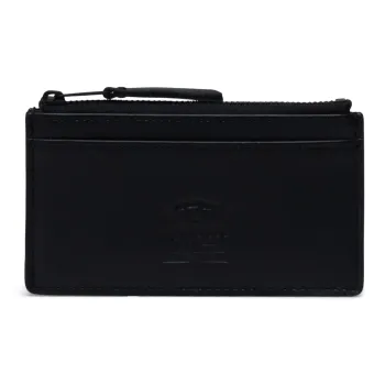 Herschel Leather Card Clip Wallets Card Holders Large Size Unisex Black