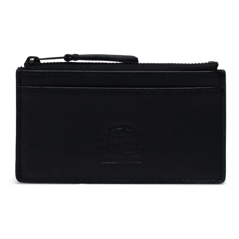 Herschel Leather Card Clip Wallets Card Holders Large Size Unisex Black-0