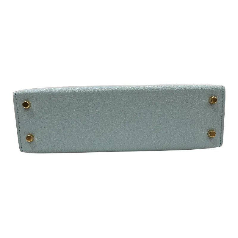 HERMES Mysore Goat Skin Handbag Mini Women's T0 Blue Mist And Breeze Blue-2