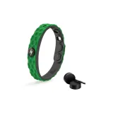 Diamond Green Wristband with Lightning Black Buckle (Black Aluminum Box Packaging)