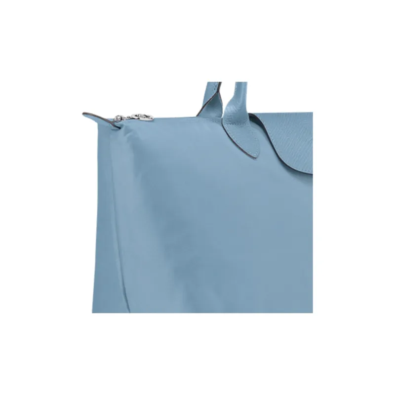 LONGCHAMP Le Pliage Fabric Cow Leather Dumpling Bag Handbag Medium Size Women's Lake Blue-5