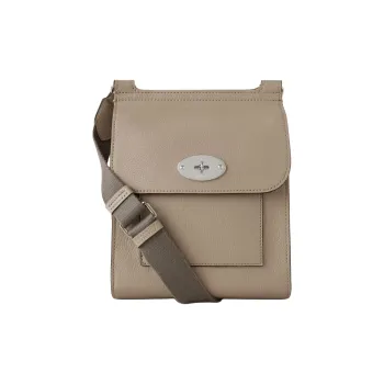 Mulberry Small Grain Leather Messenger Bag Shoulder Bag Crossbody Bag Small Size Women's Sand White