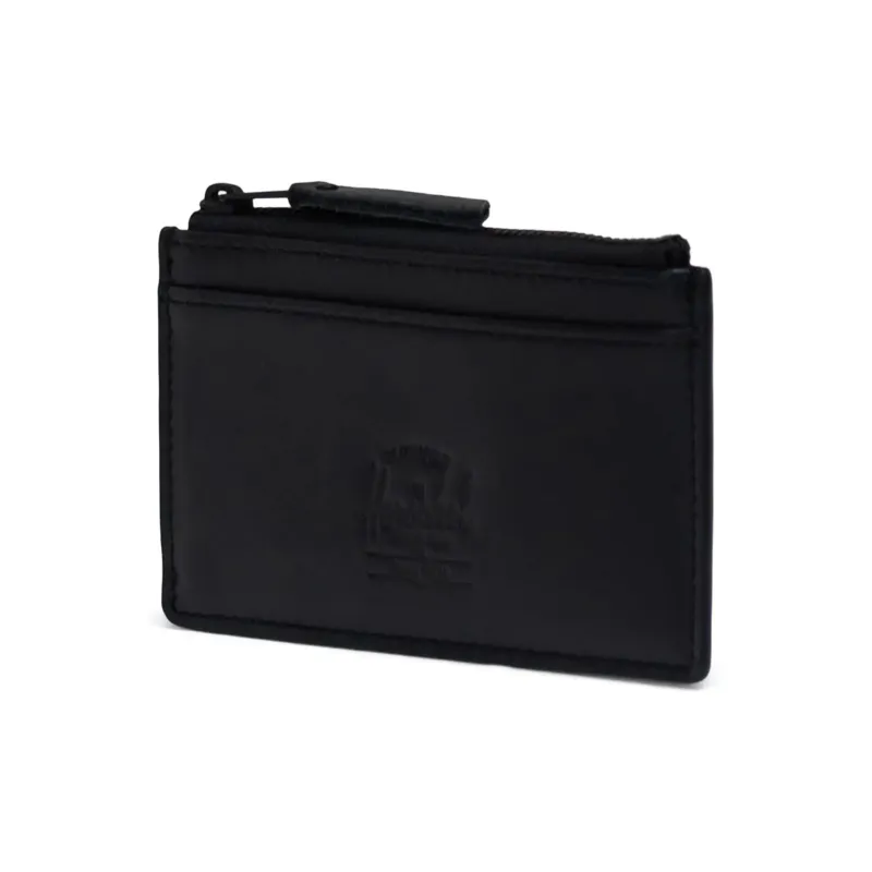 Herschel Leather Card Clip Wallets Card Holders Large Size Unisex Black-1