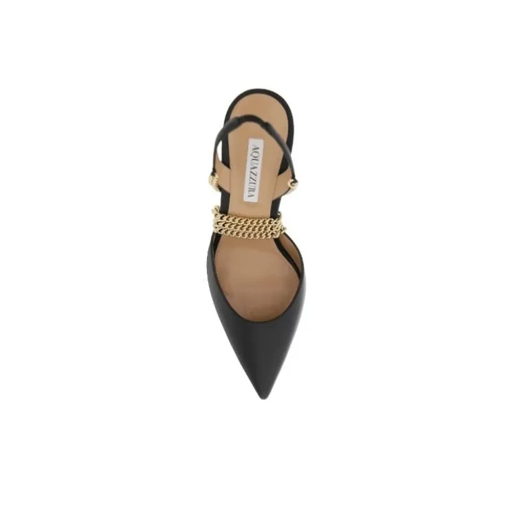AQUAZZURA Flash 95mm Leather Pumps-4
