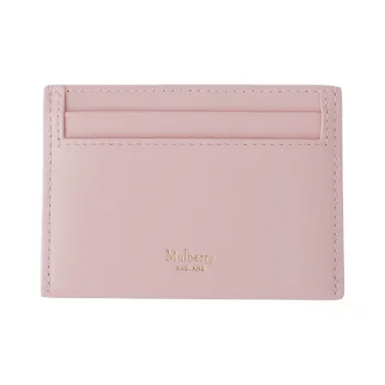 Mulberry Grained Leather Credit Card Holder Women's Rose Pink