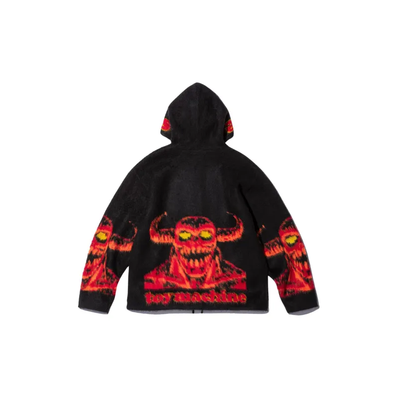 Supreme Toy Machine Zip Up Hooded Sweater-1