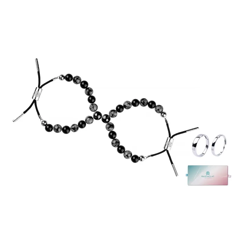 Rastaclat Black Agate Bracelets Unisex-17