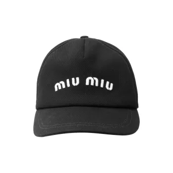 MIU MIU Fabric Baseball Caps Women's Black