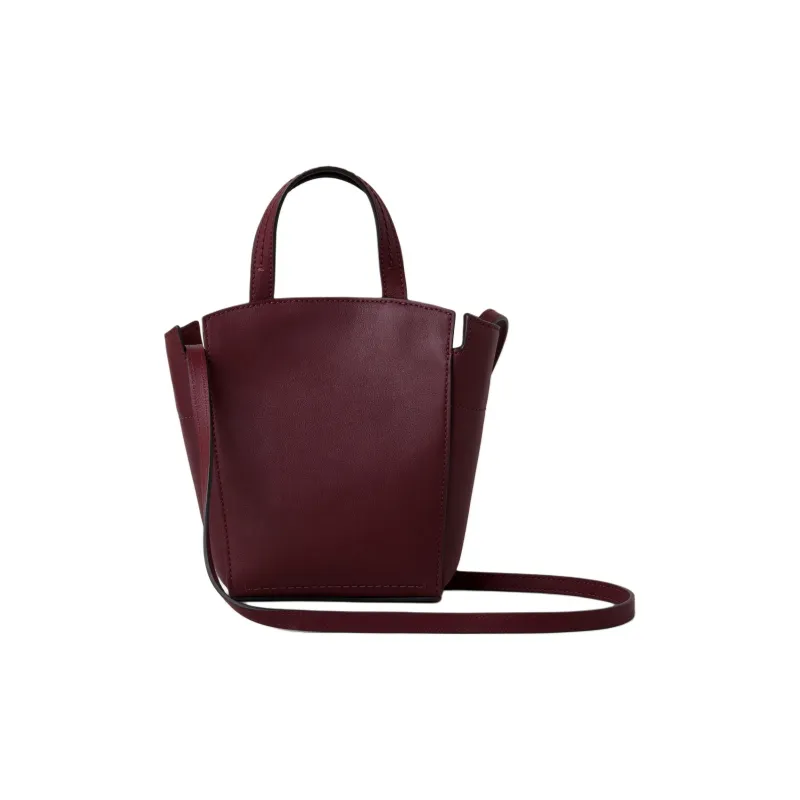 Mulberry Calfskin Tote Bag, Shopping Bag, Shoulder Bag, Crossbody Bag, Handbag Mini Women's Black Cherry-2