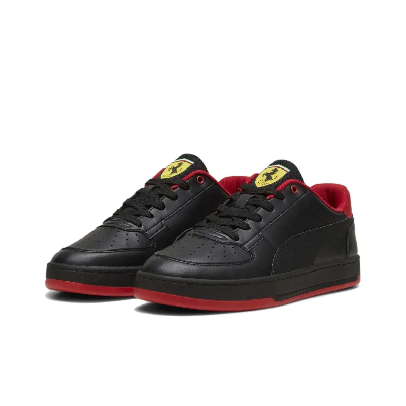 PUMA Scuderia Ferrari Caven 2.0 Slip Resistant Low Top Skateboard Shoes Unisex Black Red-2