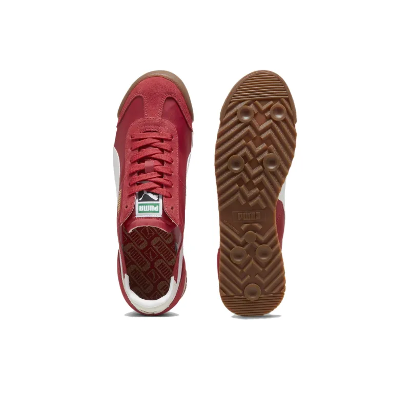 PUMA Roma OG OG Nylon Slip Resistant Low Top Casual Shoes Unisex Red White-3