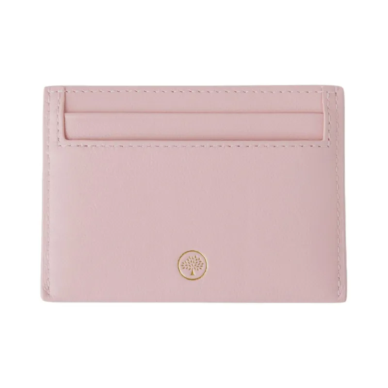 Mulberry Grained Leather Credit Card Holder Women's Rose Pink-1