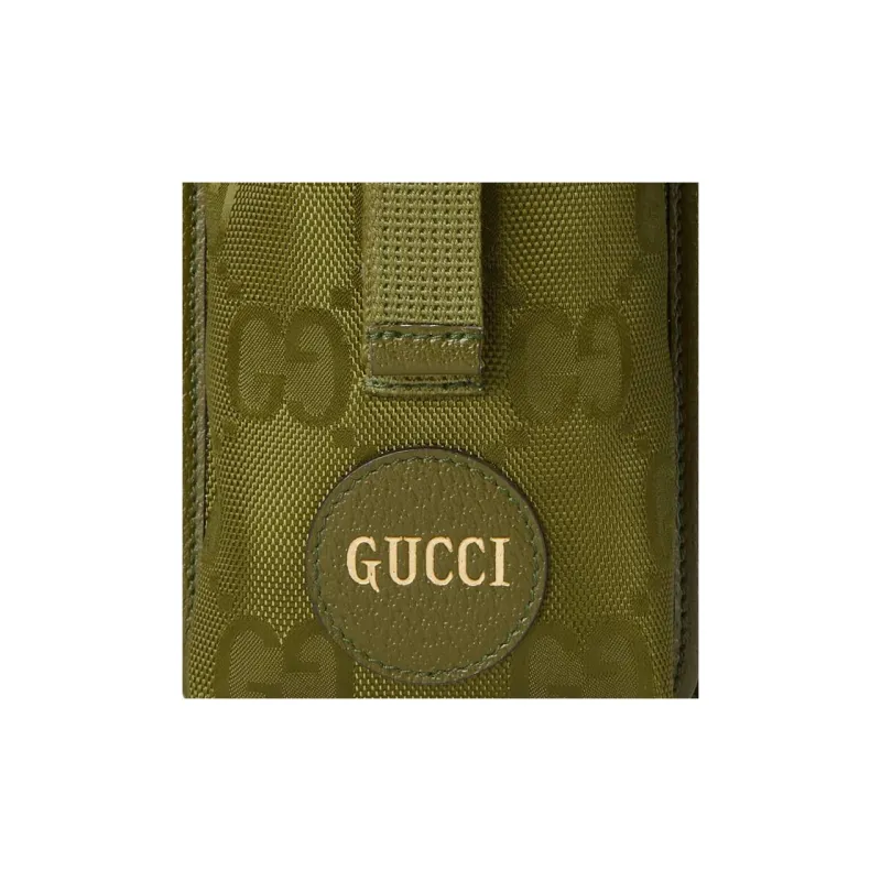 GUCCI Off The Grid Nylon And Leather Crossbody Bag Shoulder Bag Men's Green-7