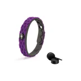 Diamond Purple Wristband with Lightning Black Buckle (Black Aluminum Box Packaging)