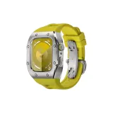 Silver Case, Yellow Strap