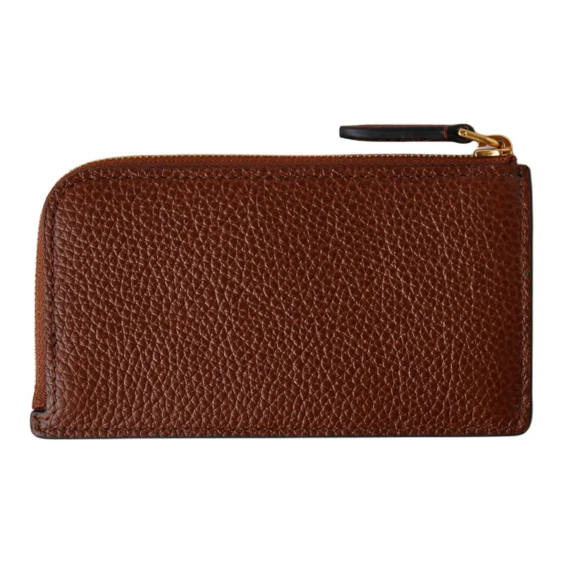 Mulberry Grained Leather Key Pouch Women's Umber-1