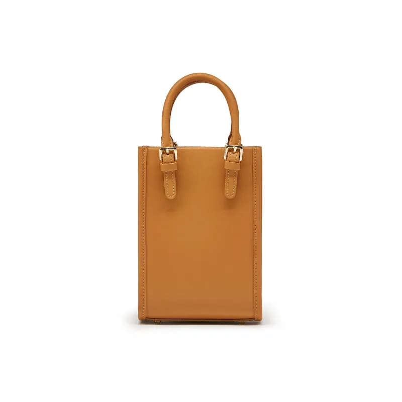 Pmsi Split Cow Leather With Mulberry Silk Shoulder Bag Women's-4