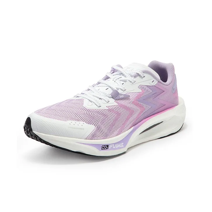 361° Speed 3 PRO Cushioning Anti-Slip Wear-Resistant Breathability Low-Top Running Shoes Unisex White Purple-1