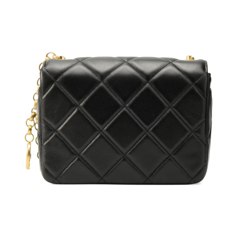 CHANEL Lambskin Flap Bag, Shoulder Bag, Crossbody Bag Mini Women's Black-2