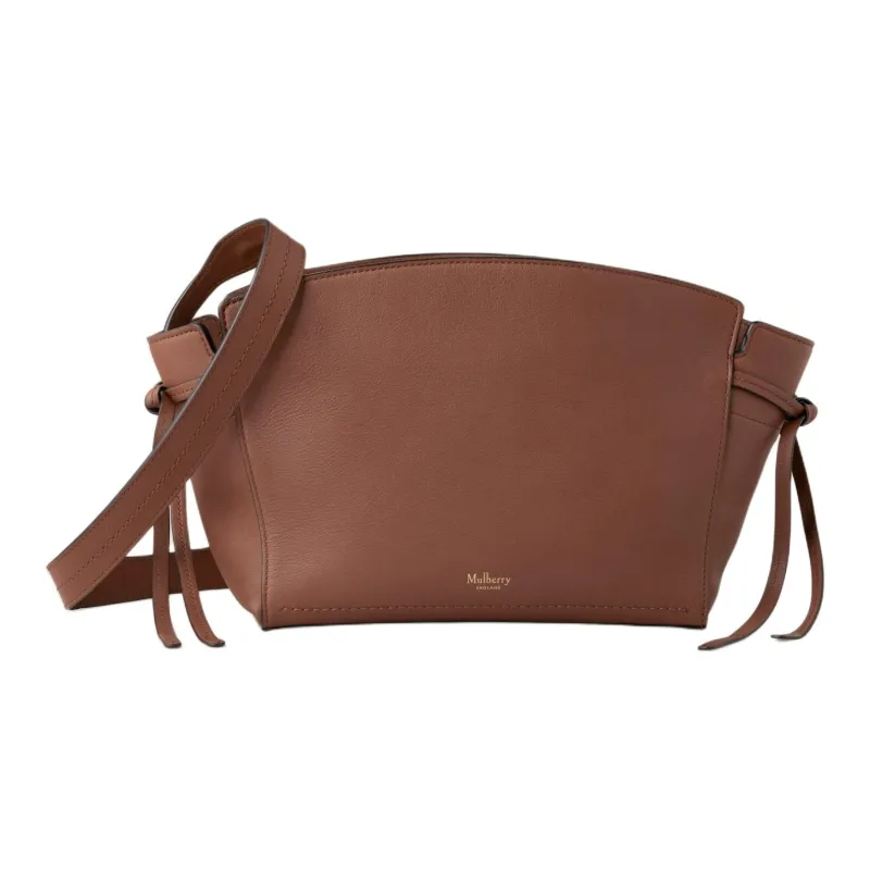 Mulberry Grain Leather Shoulder Bag, Crossbody Bag Women's Bright Umber-0