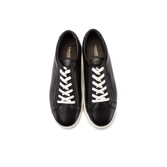 CHIORYN Anti Slip Wear Resistant Low Top Skateboard Shoes Men's Black-4